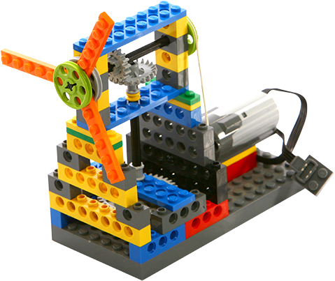 LEGO® windmill model from Young Engineers STEM program in Calgary