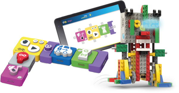 LEGO robot toys used in Young Engineers robotics camps